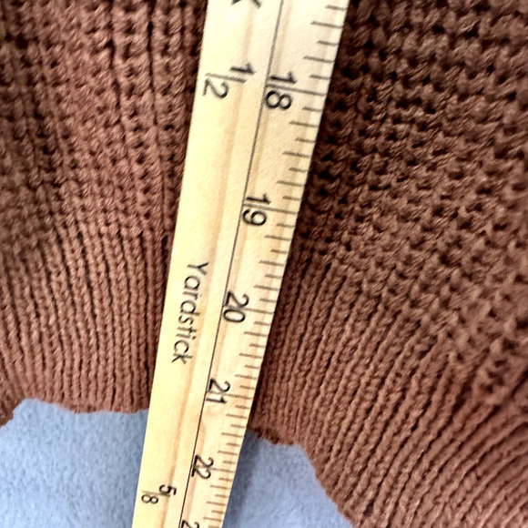 Nastygal collection Sweater Women Small Brown Pullover Shaker Stitch Cozy Goblin - Picture 4 of 6